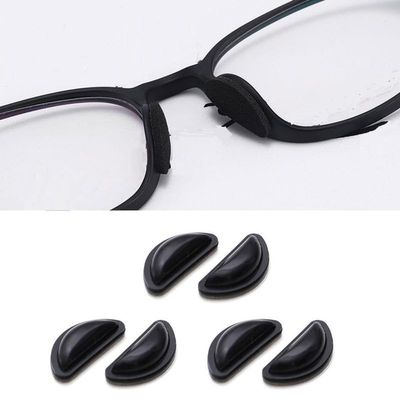 3 Pairs Black Eyeglasses Nose Pads, Stick On 3.5 mm Thickness Adhesive,Soft Silicone Comfort Anti Slip Flexible Nose Pieces for Glasses Sunglasses Reading Glasses Replacement Part Kits