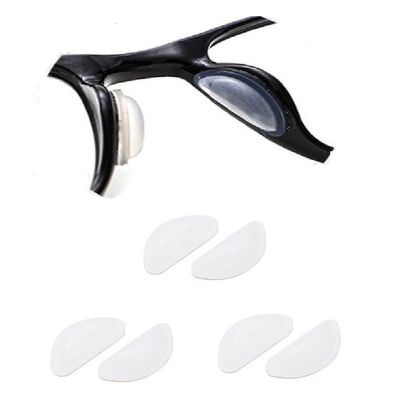 2 3 4 8 16 20 Pairs Eyeglasses Nose Pads, Stick On 3.5 mm Thickness Adhesive,Soft Silicone Comfort Anti Slip Flexible Nose Pieces for Glasses Sunglasses Reading Glasses Kits (3 Pairs White)