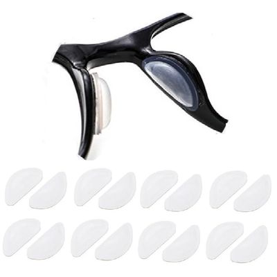 2 3 4 8 16 20 Pairs Eyeglasses Nose Pads, Stick On 3.5 mm Thickness Adhesive,Soft Silicone Comfort Anti Slip Flexible Nose Pieces for Glasses Sunglasses Reading Glasses Kits (8 Pairs White)