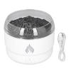 Flame Essential Oil Diffuser, Aromatherapy Humidifier with 7 Color LED Light, 280ml Ultrasonic Diffuser for Home Office Bedroom, Quiet Operation Waterless Auto Off Flame Effect (White) view 1