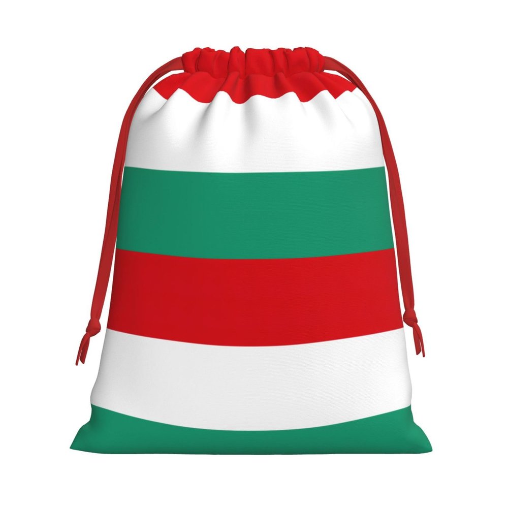 ABYchdd Bulgarian Flag Print Drawstring Pouch, Reusable Storage Bag, Present Bag For Christmas & Daily Organizing