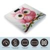 A Pink Owl Bathroom Scale for Body Weight Bathroom Weighing Scale with Backlit LCD Display Highly Accurate Measures Weight Up to 180kg view 3