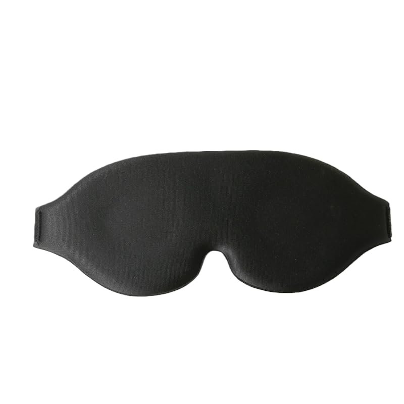 3D Stereo Sleep Eye Mask - Light Blocking for Naps, Travel & Business Trips (Black)