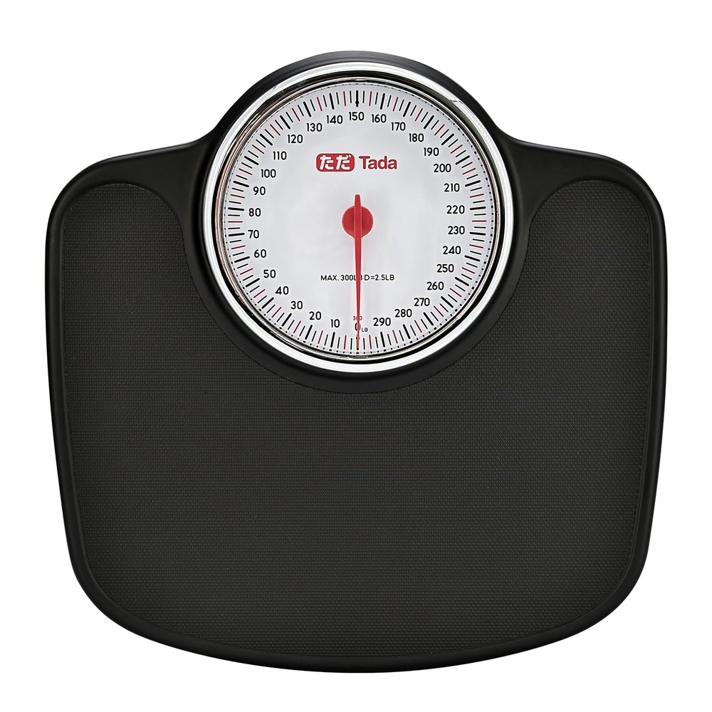 300 LB Analog Bathroom Scale Easy Read Dia Non-Slip Platform