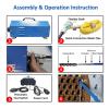 LGXEnzhuo 110V/220V Condenser Pipeline Cleaning Machine 370W Portable with 52ft Shaft for 0.6-0.7in Copper Tubes in HVAC Chillers and Heat Exchangers view 2