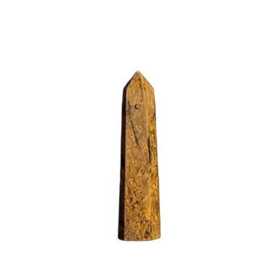 Multicolor Crystal Towers - Natural Healing Crystal Point Obelisk for Reiki Healing and Crystal Grid(Golden Silk Jade,8-10cm)