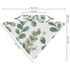 Fashion Ear Loop Bandana Reusable Triangle Scarf Unisex Face Cover Scarf UV Sun Protection And Dust Prevention Watercolor Sage Green Leaf view 2