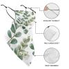 Fashion Ear Loop Bandana Reusable Triangle Scarf Unisex Face Cover Scarf UV Sun Protection And Dust Prevention Watercolor Sage Green Leaf view 3