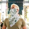 Fashion Ear Loop Bandana Reusable Triangle Scarf Unisex Face Cover Scarf UV Sun Protection And Dust Prevention Watercolor Sage Green Leaf view 4