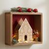 5-Piece Gingerbreads House Gift Basket Christmas Treat Box, Mi-ni Christmas Treat Gift Boxes, Mi-ni Gingerbreads Gifts Boxes, Magnetics Closure Treating Box For Holiday Baking Party & Classroom Gifts view 2