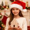 5-Piece Gingerbreads House Gift Basket Christmas Treat Box, Mi-ni Christmas Treat Gift Boxes, Mi-ni Gingerbreads Gifts Boxes, Magnetics Closure Treating Box For Holiday Baking Party & Classroom Gifts view 3