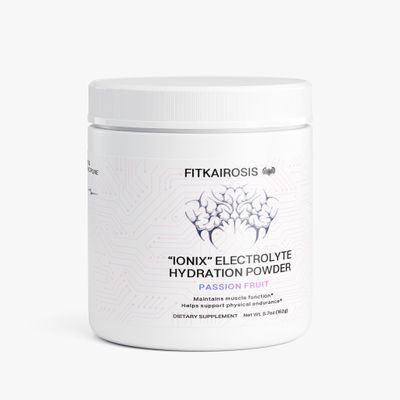 FitKairosis Ionix Hydration Powder - Passion Fruit Electrolyte Drink Mix with B Vitamins - Supports Muscle Function & Endurance - Caffeine-Free, Keto-Friendly - 30 Servings, USA Made