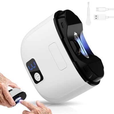 Electric Nail Clippers for Seniors,3 Speed Gears Adjustable with LED Light,Electric Toenail Clippers for Seniors,Nail Clip Storage,Safety Fingernail Trimmer for Baby,Kids,Seniors