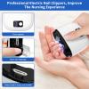 Electric Nail Clippers for Seniors,3 Speed Gears Adjustable with LED Light,Electric Toenail Clippers for Seniors,Nail Clip Storage,Safety Fingernail Trimmer for Baby,Kids,Seniors view 3