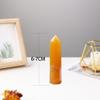 Multicolor Crystal Towers - Natural Healing Crystal Point Obelisk for Reiki Healing and Crystal Grid(Golden Cave Stone,6-7CM) view 2