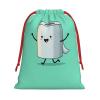 XBubupX Happy Cartoon Toilet Paper Roll Soft Velvet Christmas Drawstring Bag Reusable Wrapping Sack Xmas Party Present Bag view 1