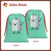 XBubupX Happy Cartoon Toilet Paper Roll Soft Velvet Christmas Drawstring Bag Reusable Wrapping Sack Xmas Party Present Bag view 4