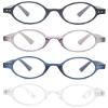 OLOMEE Small Round Reading Glasses for Women Cute Circular Readers +1.50 Stylish Lightweight Funky Cheaters Reading Glasses Spring Hinges 4 Pack Comfy Fit view 1