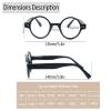 OLOMEE Small Round Reading Glasses for Women Cute Circular Readers +1.50 Stylish Lightweight Funky Cheaters Reading Glasses Spring Hinges 4 Pack Comfy Fit view 3