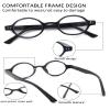 OLOMEE Small Round Reading Glasses for Women Cute Circular Readers +1.50 Stylish Lightweight Funky Cheaters Reading Glasses Spring Hinges 4 Pack Comfy Fit view 4