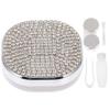 Blablablalu Contact Lens Case with Mirror, Rhinestones Contact Lens Applicator Tool Kit with Tweezer, Remover and Solution Bottle, Portable Travel Contacted Case view 1