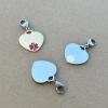 2 Pack-Personalized Medical Alert ID Jewelry High Polish Stainless Steel Heart Shape Medical Emergency Pendant with Lobster Clasp for DIY,Style A,Pink Logo-Custom Text view 4