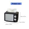 RSHuiOUXX Retro Teevee Shape Resin Tissue Box Holder Multifunctional Home Decoration for Living Room Kitchen Desktop Storage view 3