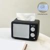 RSHuiOUXX Retro Teevee Shape Resin Tissue Box Holder Multifunctional Home Decoration for Living Room Kitchen Desktop Storage view 4
