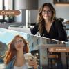 WINTOO Blue Light Glasses for Woman Men | 99% Blue Light Blocking Glasses | Computer Glassess | Gaming | TV Phone Screen Reader Square Frame | Anti Eyestrain & UV Glare,3 Pack view 3