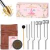 TABARO Tuning Forks for Healing Set - Includes 128HZ 136.1HZ 256HZ 384HZ Weighted & Unweighted Tuning Forks for Chakra/Sound Therapy/Yoga/Meditation/Gift/Mother's Day view 1