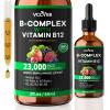 Vitamin B Complex Drops, Active B12 Methylcobalamin 5000mcg, B6, B1, B2, B5, B7, B3, Folate with Vitamin C, B12 Sublingual Liquid Fast Absorption | Boost Energy, Focus & Immunity, Vegan | 60 Servings view 1