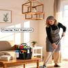 CIHTL Cleaning Caddy with Handle, Cleaning Products Organiser, Foldable Storage Basket, Large Supply Organiser 17L with 6 Pockets, Portable Cleaning Caddy for Home & Garden (Black) view 4