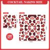 100 Pack Valentines Day Paper Napkins Red Love Heart Disposable Napkins for Valentine Anniversary Birthday Party Wedding Supplies view 2