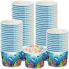 Funnymoom 50 Pack Under The Sea Ice Cream Cups 9 oz Ocean Disposable Dessert Bowls Under The Sea Animal Paper Soup Bowls Snack Cups for Hot or Cold Food Underwater Creatures Birthday Party Supplies view 1