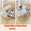 Pop-Up Tin Foil Food Insulation Cover, Reusable Aluminum Foil Food Covers, Easy to Clean, Sturdy, for Kitchen Bowls, Pots, Containers (30pcs) view 4
