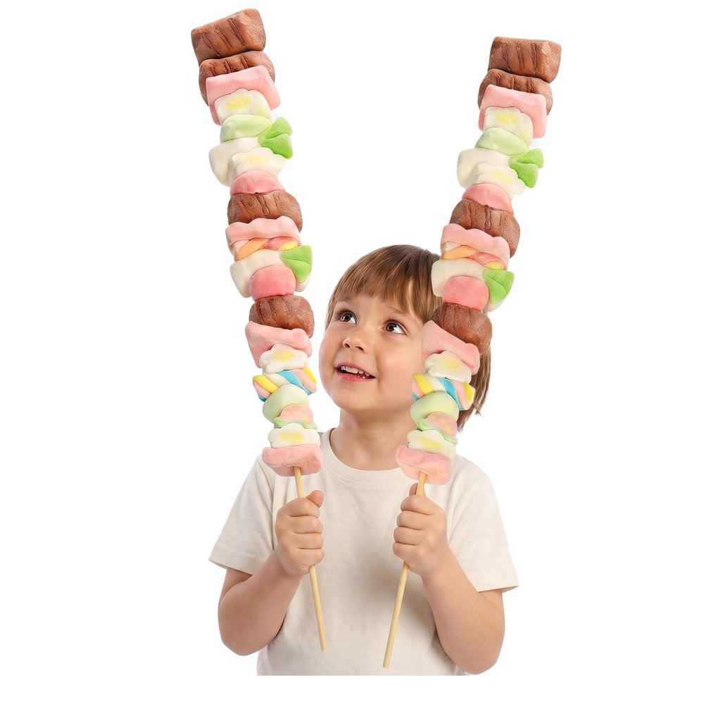 Extra Long Jumbo Marshmallow Skewers, 35.4-Inch BBQ Party Treats