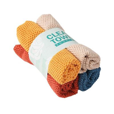 Aramox Cleaning Cloth, Soft Quick Dry Fleece Dishcloth, Absorbent Kitchen Towel 30 x 30cm for Dishes and Glass (Random Color)