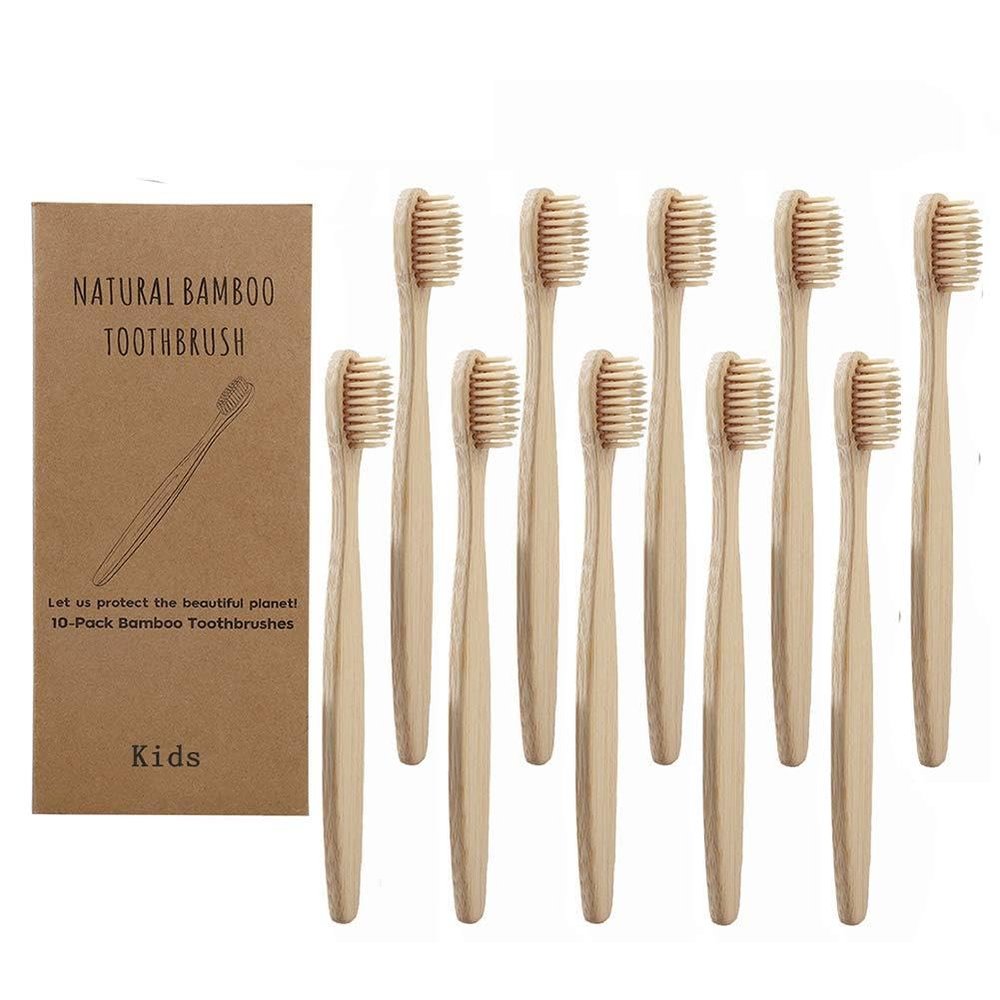 Dioche Soft Remove Surface Comfortable Grasp, Bamboo Toothbrush Set for Children with Soft (2)