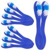 WATIIFUFU 10Pcs Mini Prison Toothbrush with Large Handle and Short Soft Bristles Gentle Gums Anti-self- Design for Rehabilitation Centers and Correctional Facilities view 1