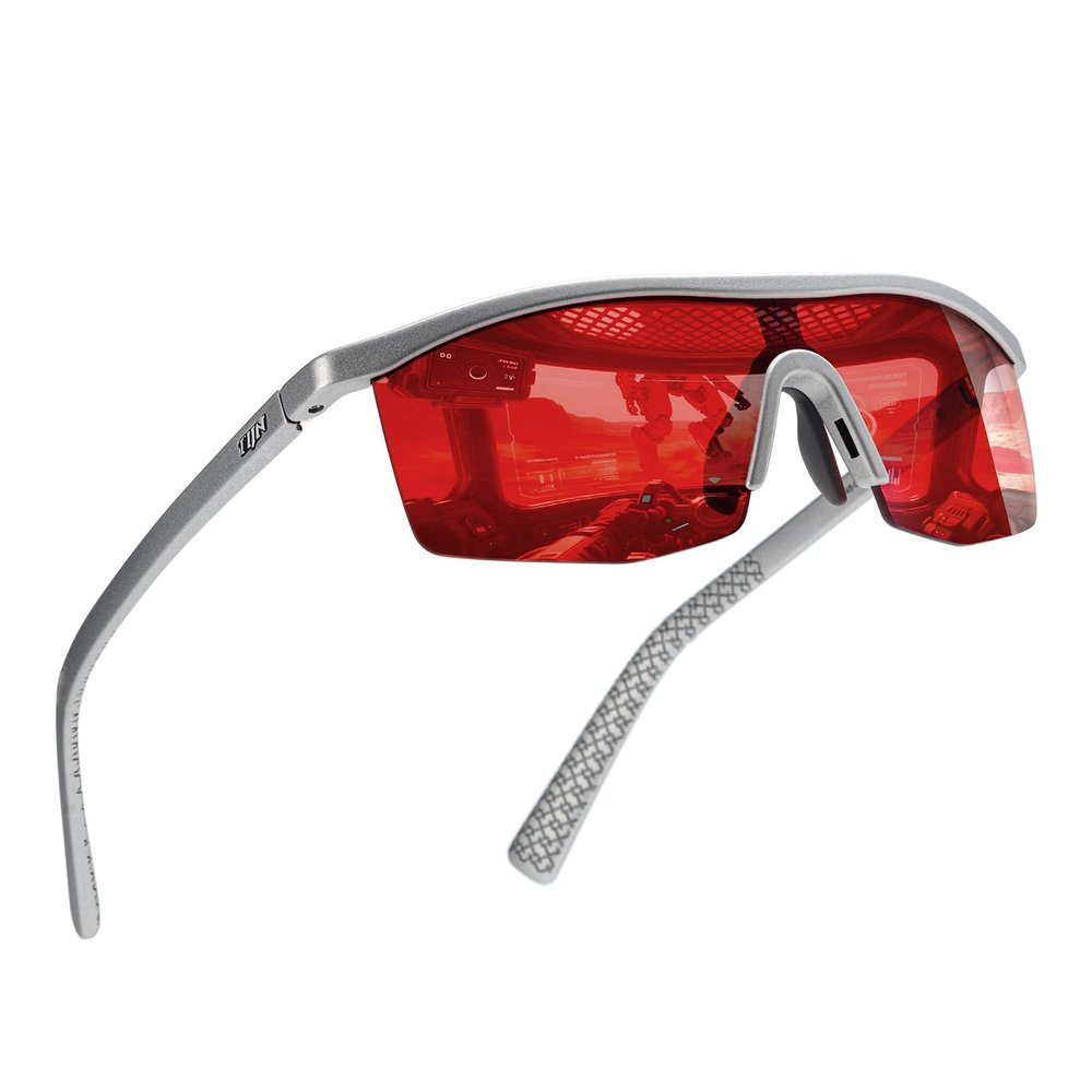 TIJN Sleep Glasses Red Lens for Blue & Green Light Blocking,Dual AR Coating,Wraparound Frame for Computer Gaming Screen