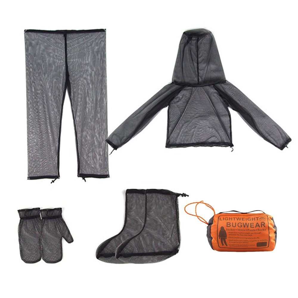 Ywmsfl AntiMosquito Netting Suit Meshes Pants Foot Covers Fly Glove Meshes Glove Screen Shield AntiMosquito Netting Suit