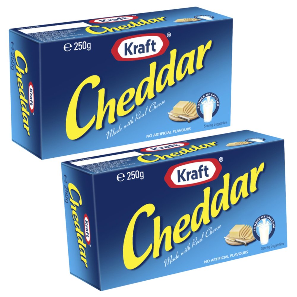 Cheddar CheeseKraft (Pack of 2 x 250g Block) Made from cow milk gives a fresh flavor and great taste ... Imported from Australia