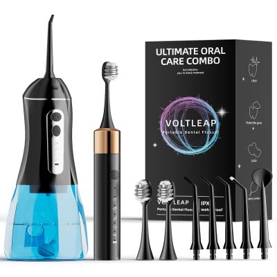 Electric Toothbrush with Water Flosser for Teeth, Sonic Electric Toothbrush and Electric Floss for Adults and Kids, Water Dental Picks, Cleaning and Flossing Dental Care, Waterproof