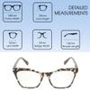 Calabria Womens Retro Rectangular Reading Glasses - Camo & Camouflage Multicolor Frame | Full Rim Single Bridge | Spring Hinge Readers | 2.25 x Magnification Strengths view 2