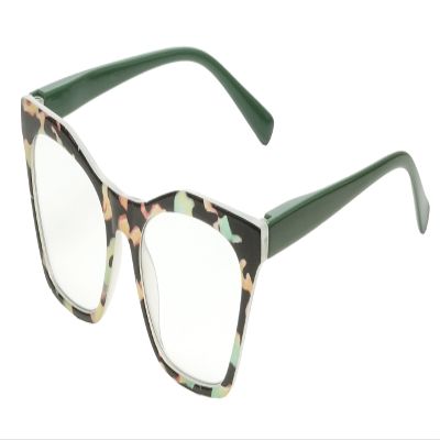Calabria Womens Retro Rectangular Reading Glasses - Camo & Camouflage Multicolor Frame | Full Rim Single Bridge | Spring Hinge Readers | 2.75 x Magnification Strengths