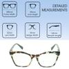 Calabria Womens Retro Rectangular Reading Glasses - Camo & Camouflage Multicolor Frame | Full Rim Single Bridge | Spring Hinge Readers | 2.75 x Magnification Strengths view 2
