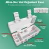 Agamino Vial Organizer Case, Travel Vial Holder Box for 4x3ml, 1x5ml & 1x30ml Vials with Compartments for Syringes & Wipes - Portable Carrying Storage Vial Holder for Home and Travel view 2