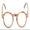 Calabria Round Eyeglasses [44 x 24 x 142 mm] | Full Rim w/Plastic Frames | Shiny Crystal Front/Brown Demi Pattern/Matching Temples Retro Reading Glasses w/Blue Light Filter Lens - 2.00 view 3