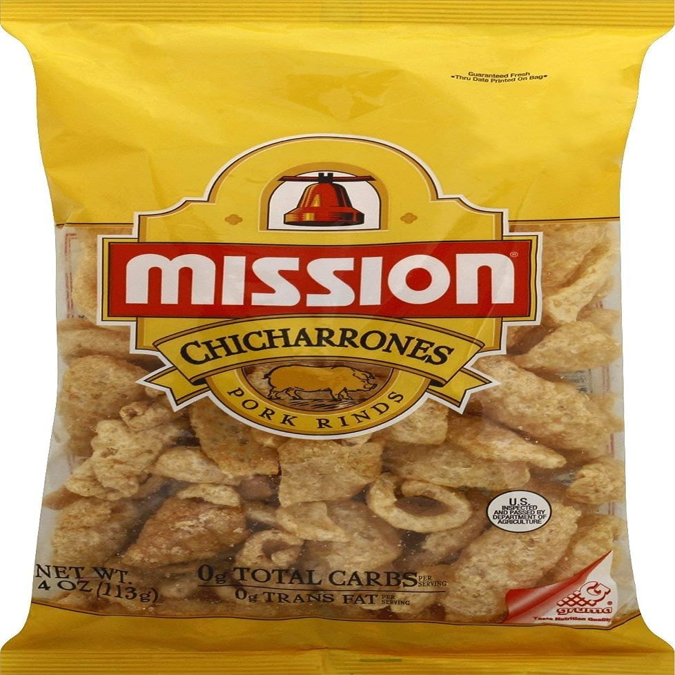 Mission Chicharrones Pork Rinds 4 oz. (Pack of 6)