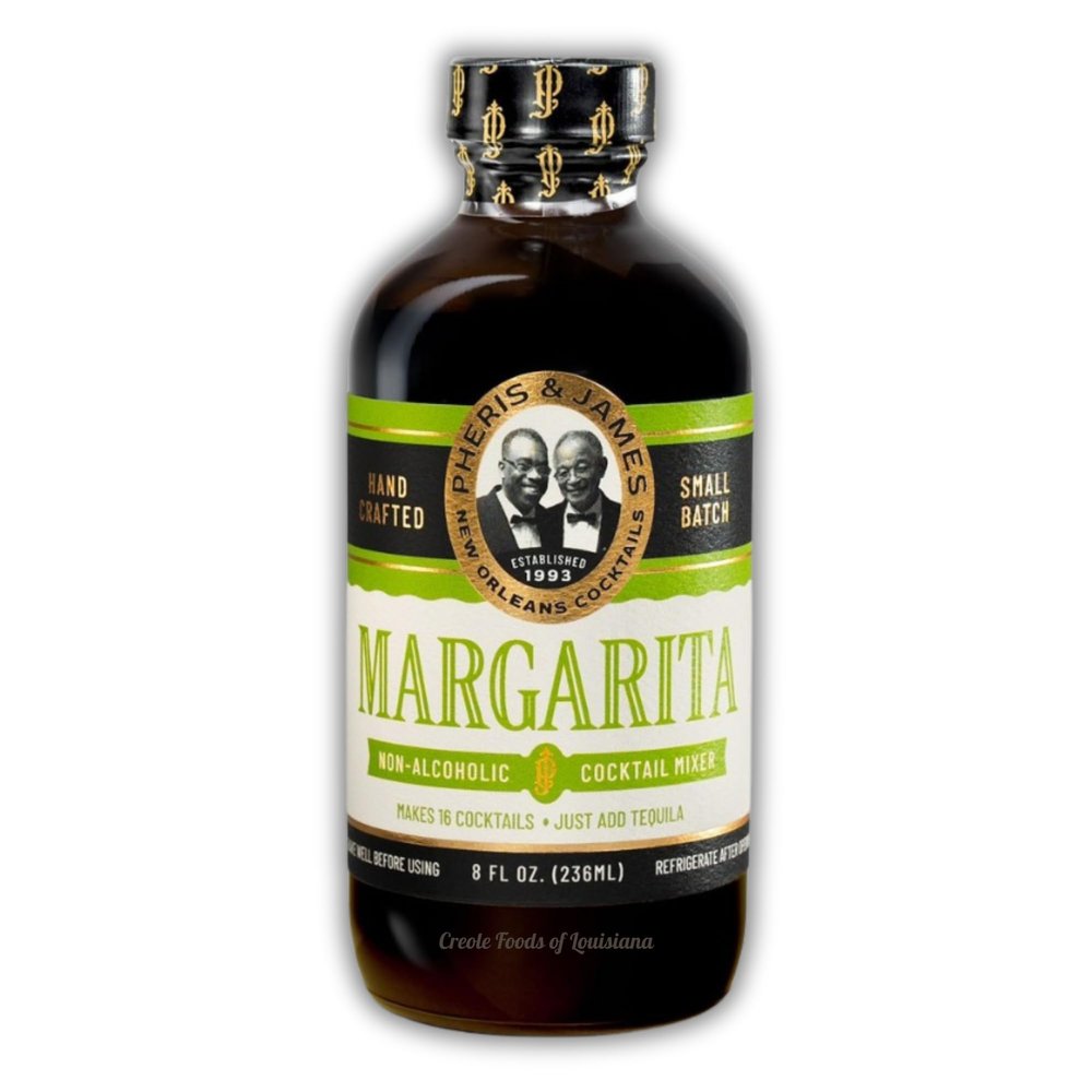 Pheris & James Handcrafted New Orleans Cocktail Mixers - 8 fl oz Bottles, Small Batch Louisiana Bartender Recipes, Makes 16 Drinks Per Bottle, Authentic Mixology Essentials for Home and Special Event Parties (Margarita)